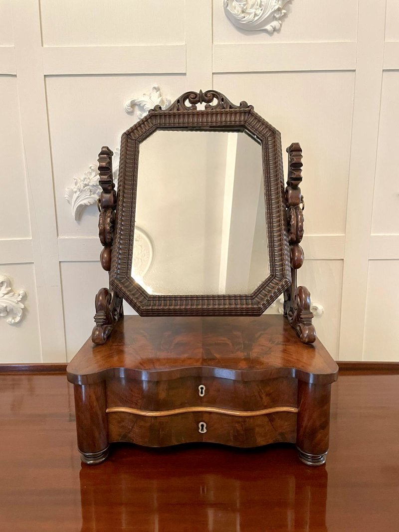 Fine Quality Antique Victorian Mahogany Dressing Mirror